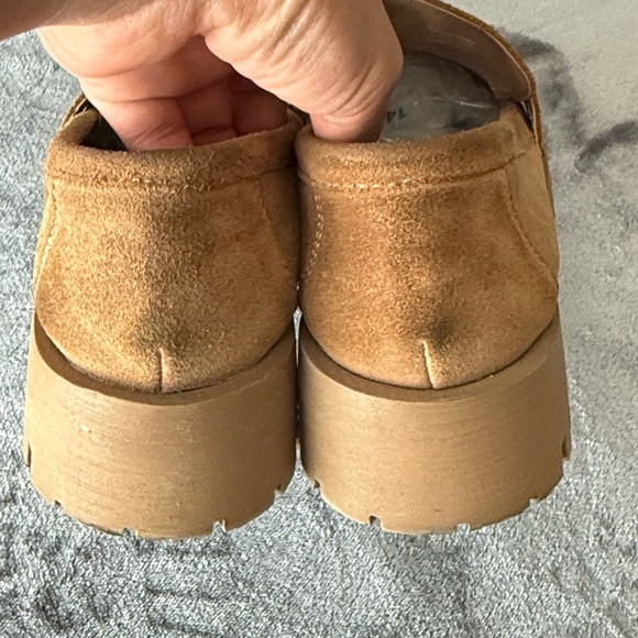 Steve Madden Lolo Penny Loafers Tan Camel Suede size 6.5 - Picture 6 of 10